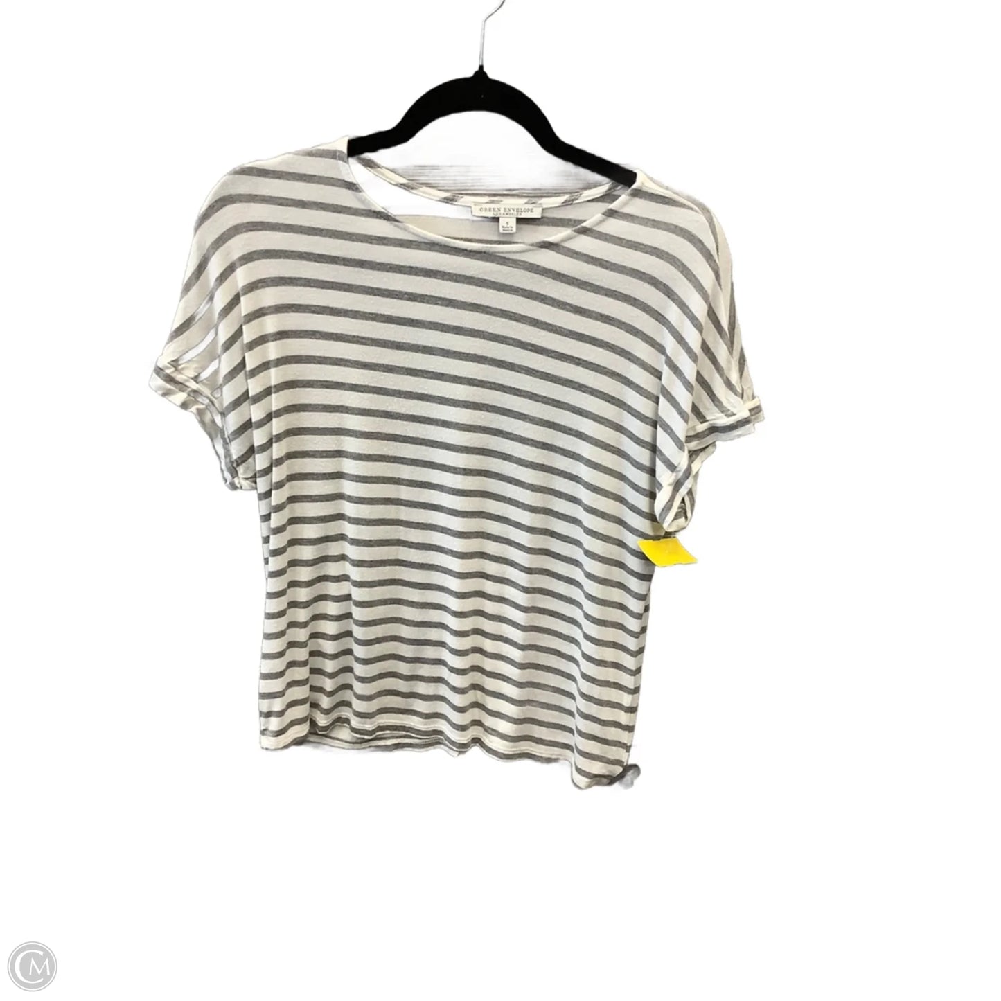 Top Short Sleeve By Green Envelope In Striped Pattern, Size: S