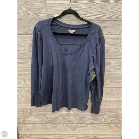 Top Long Sleeve By Falls Creek In Blue, Size: 1x