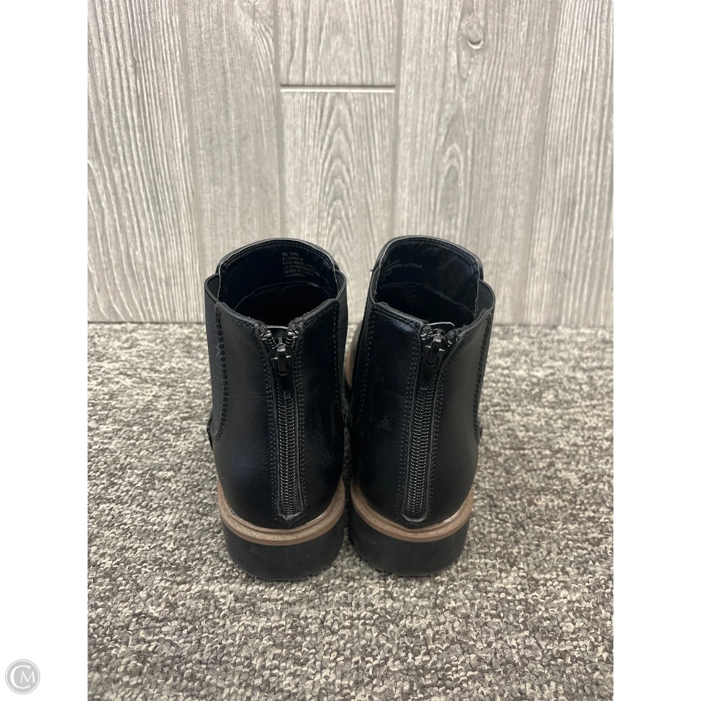 Boots Ankle Flats By Esprit In Black, Size: 7