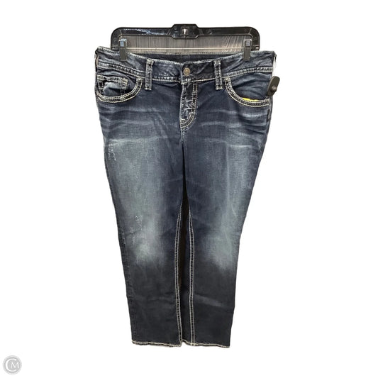 Jeans Straight By Silver In Blue Denim, Size: 14