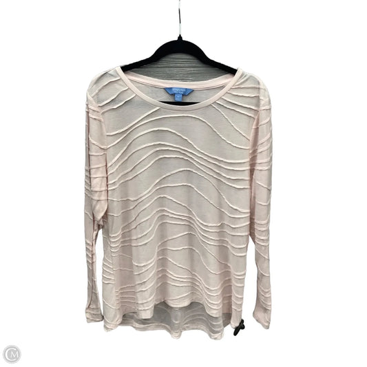 Top Long Sleeve By Simply Vera In Pink, Size: Xl