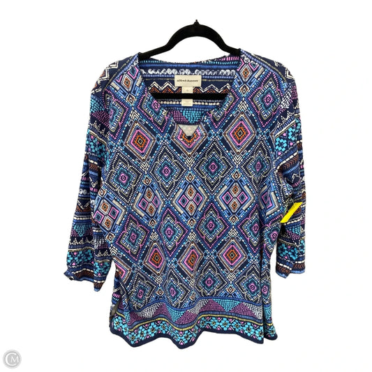 Top Long Sleeve By Alfred Dunner In Blue, Size: Xl