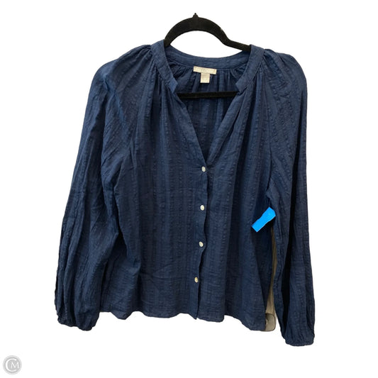 Top Long Sleeve By Falls Creek In Blue, Size: M