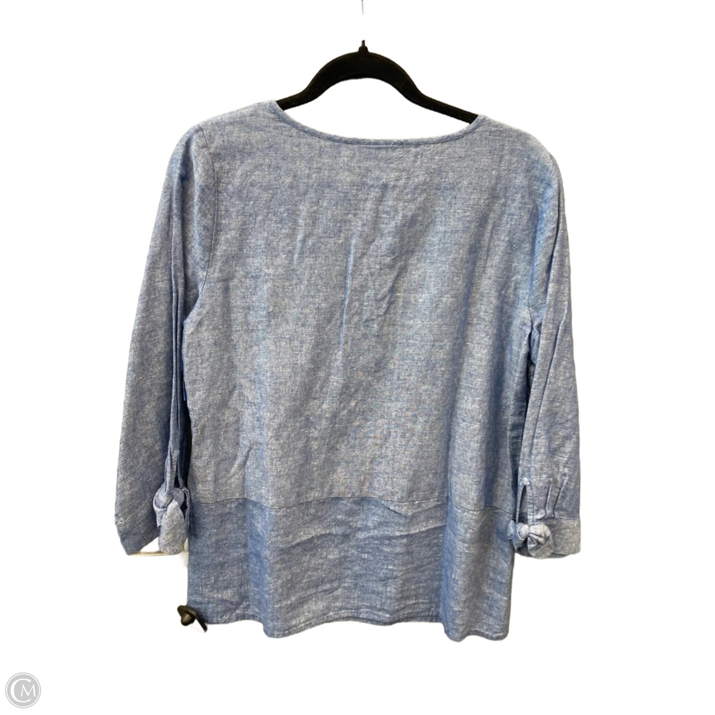 Top Long Sleeve By Liz Claiborne In Blue, Size: S
