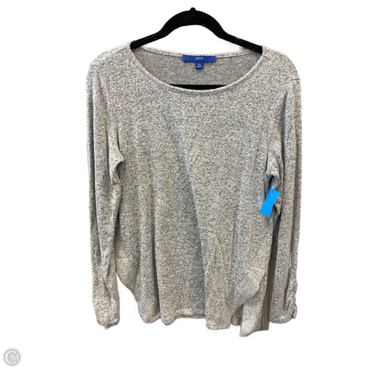 Top Long Sleeve By Apt 9 In Grey, Size: M