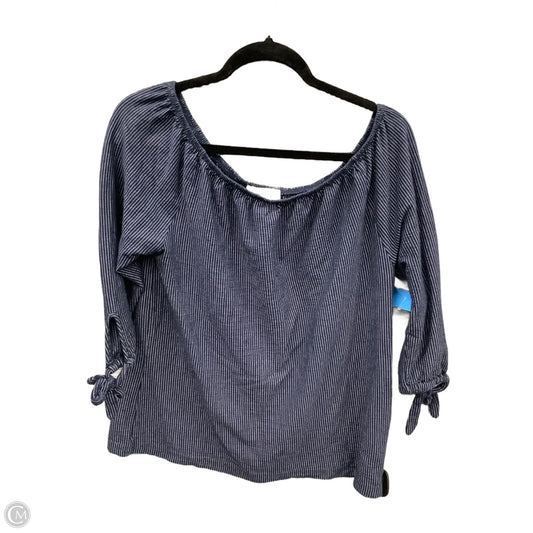 Top Long Sleeve By Charlie Paige In Blue, Size: L