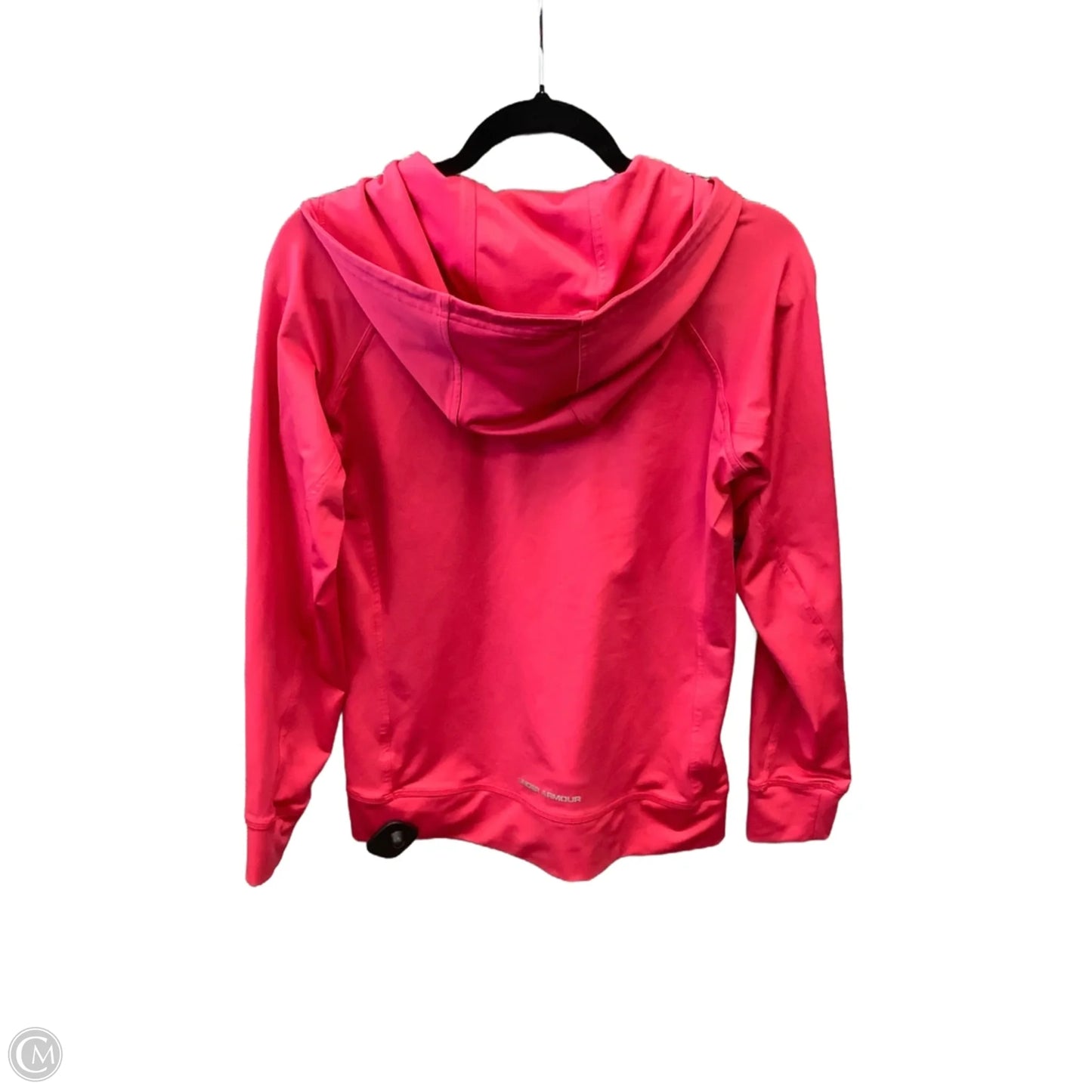 Athletic Top Long Sleeve Collar By Under Armour In Pink, Size: S