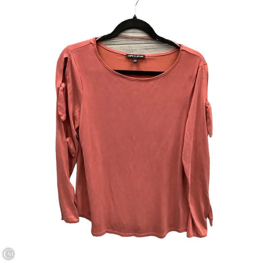 Top Long Sleeve By Cable And Gauge In Orange, Size: M