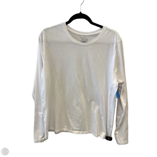 Top Long Sleeve By Time And Tru In White, Size: Xl