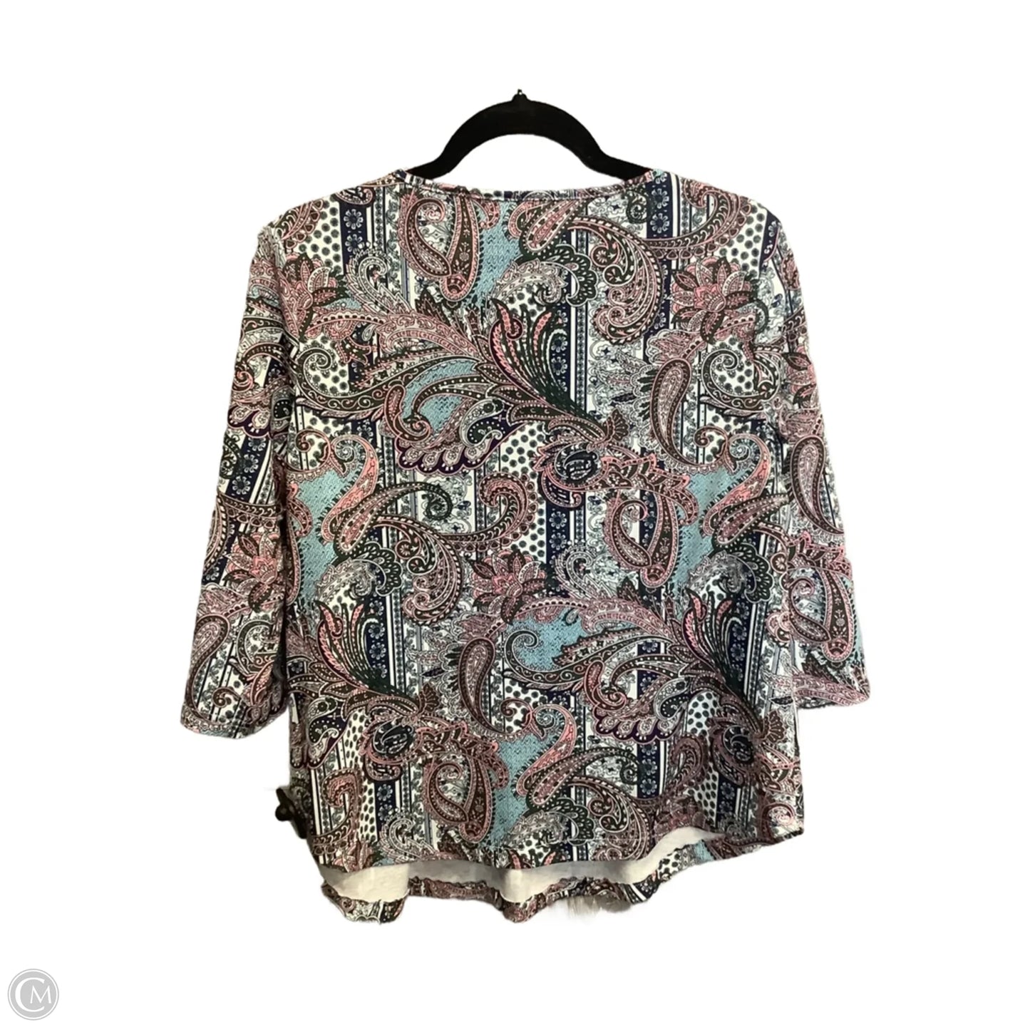 Top Long Sleeve By Emery Rose In Floral Print, Size: Xl