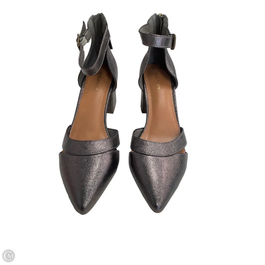 Shoes Heels Block By Maurices In Silver, Size: 9