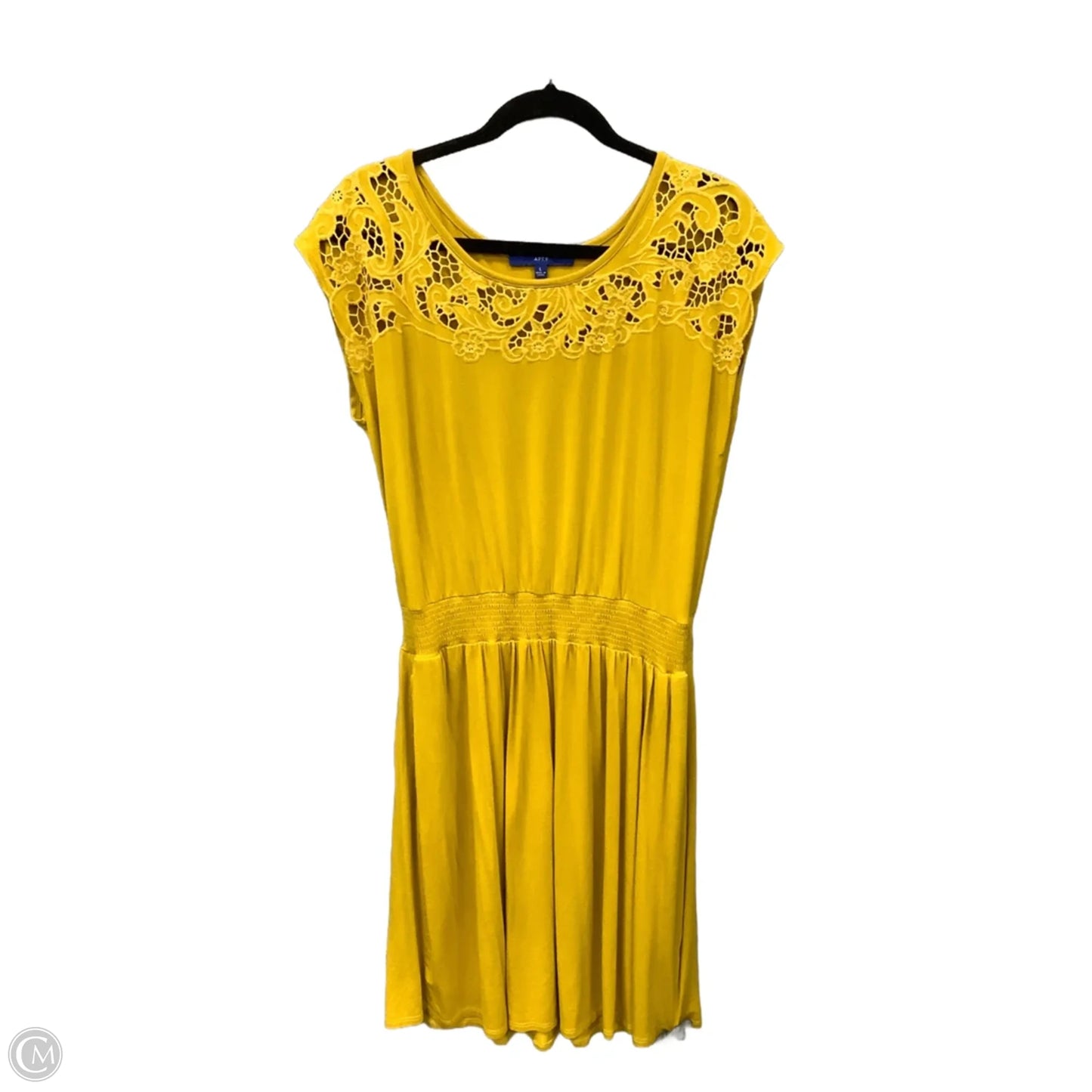 Dress Casual Midi By Apt 9 In Yellow, Size: L