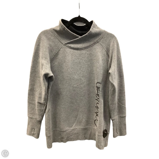 Athletic Sweatshirt Collar By Calvin Klein Performance In Grey, Size: L