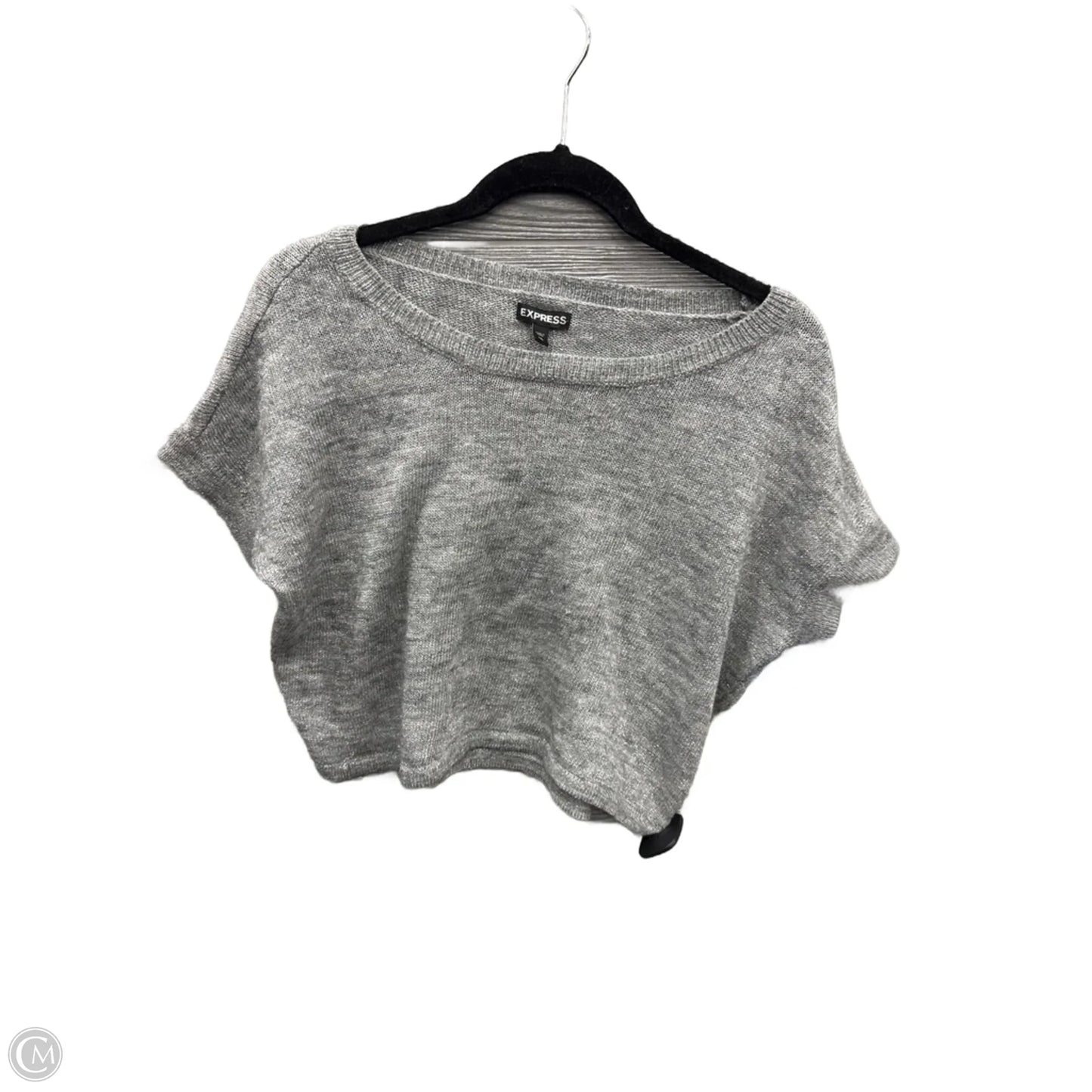 Top Short Sleeve By Express In Grey, Size: Xs