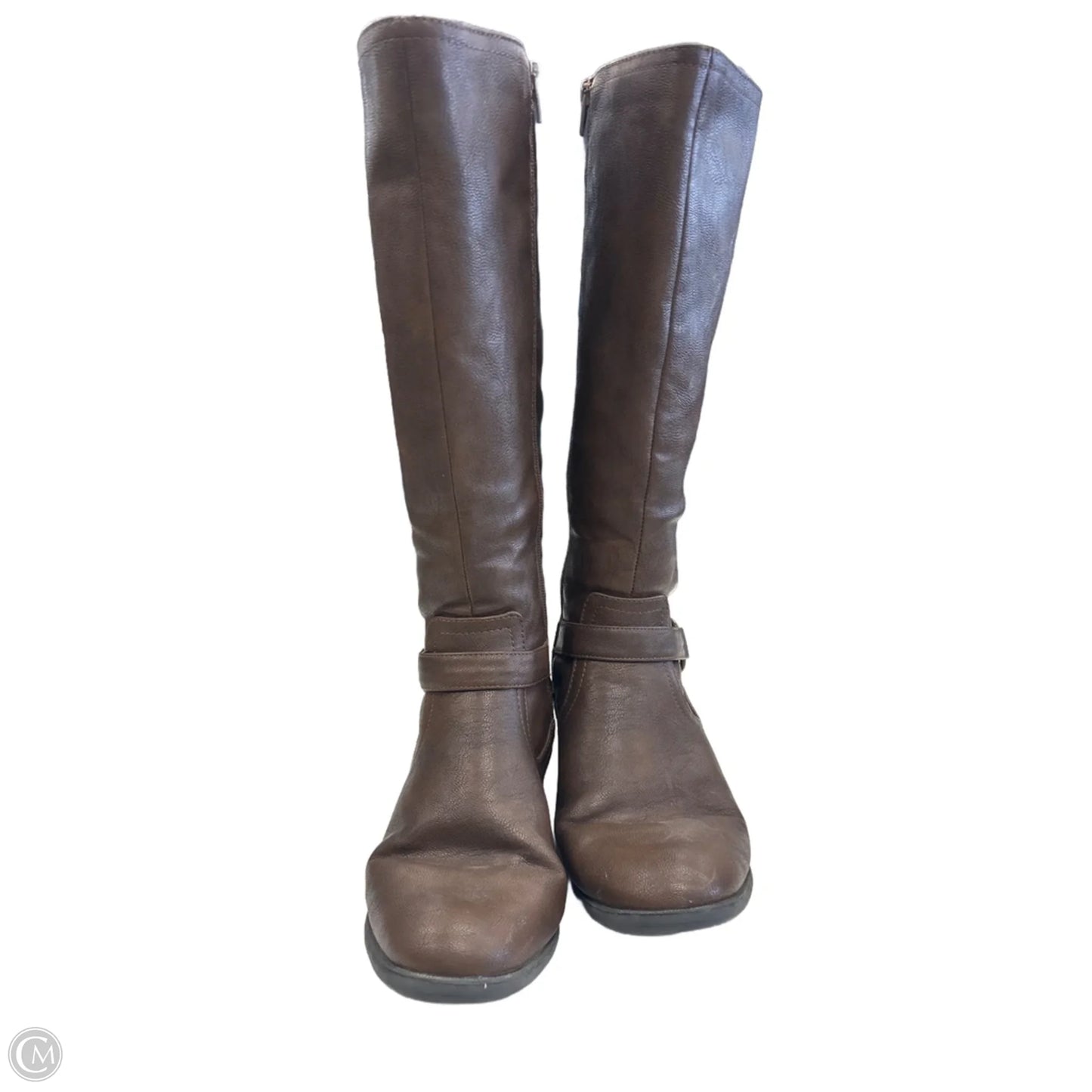 Boots Knee Flats By Life Stride In Brown, Size: 9.5