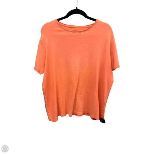Top Short Sleeve By Falls Creek In Orange, Size: 2x