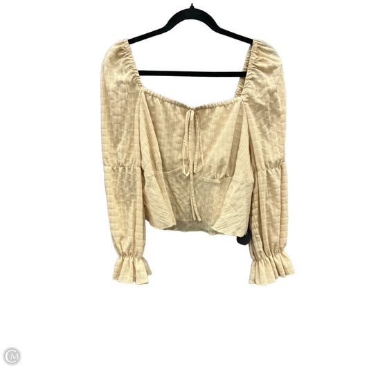Top Long Sleeve By Shein In Tan, Size: 1x