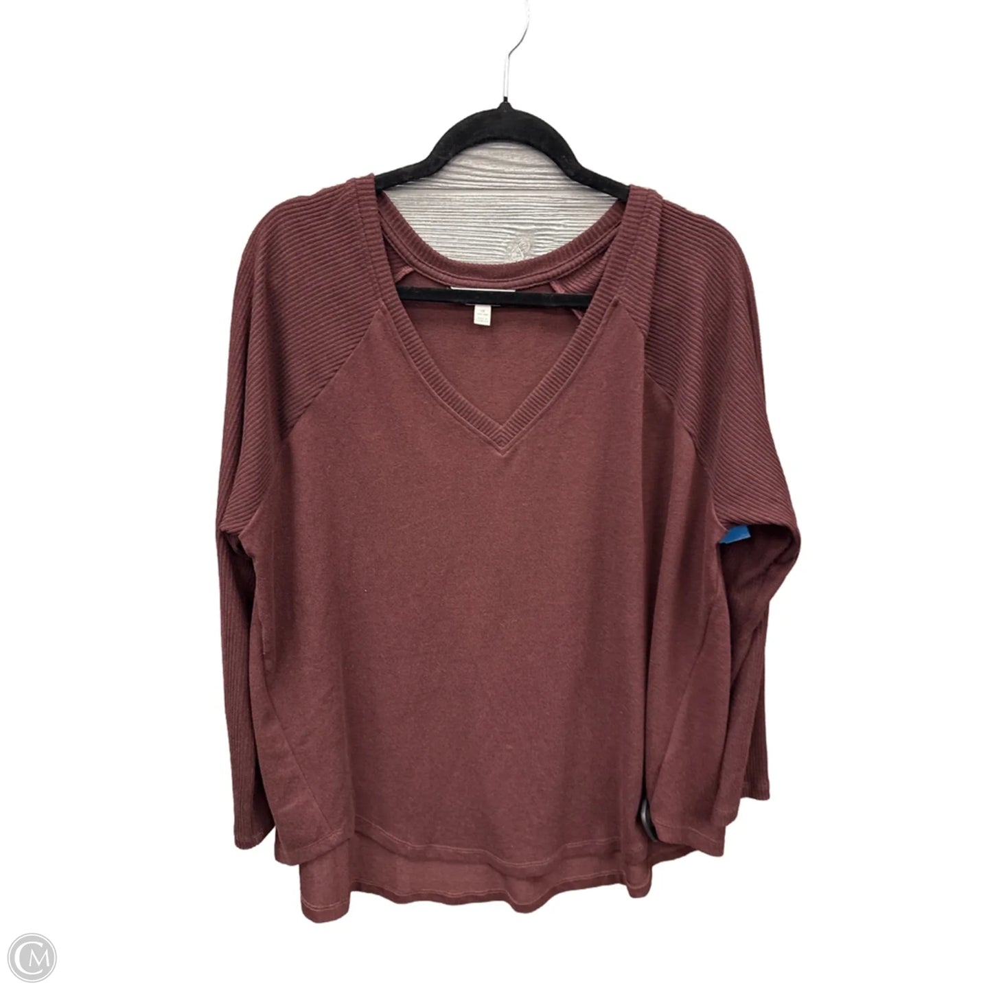 Sweater By Terra & Sky In Maroon, Size: 1x