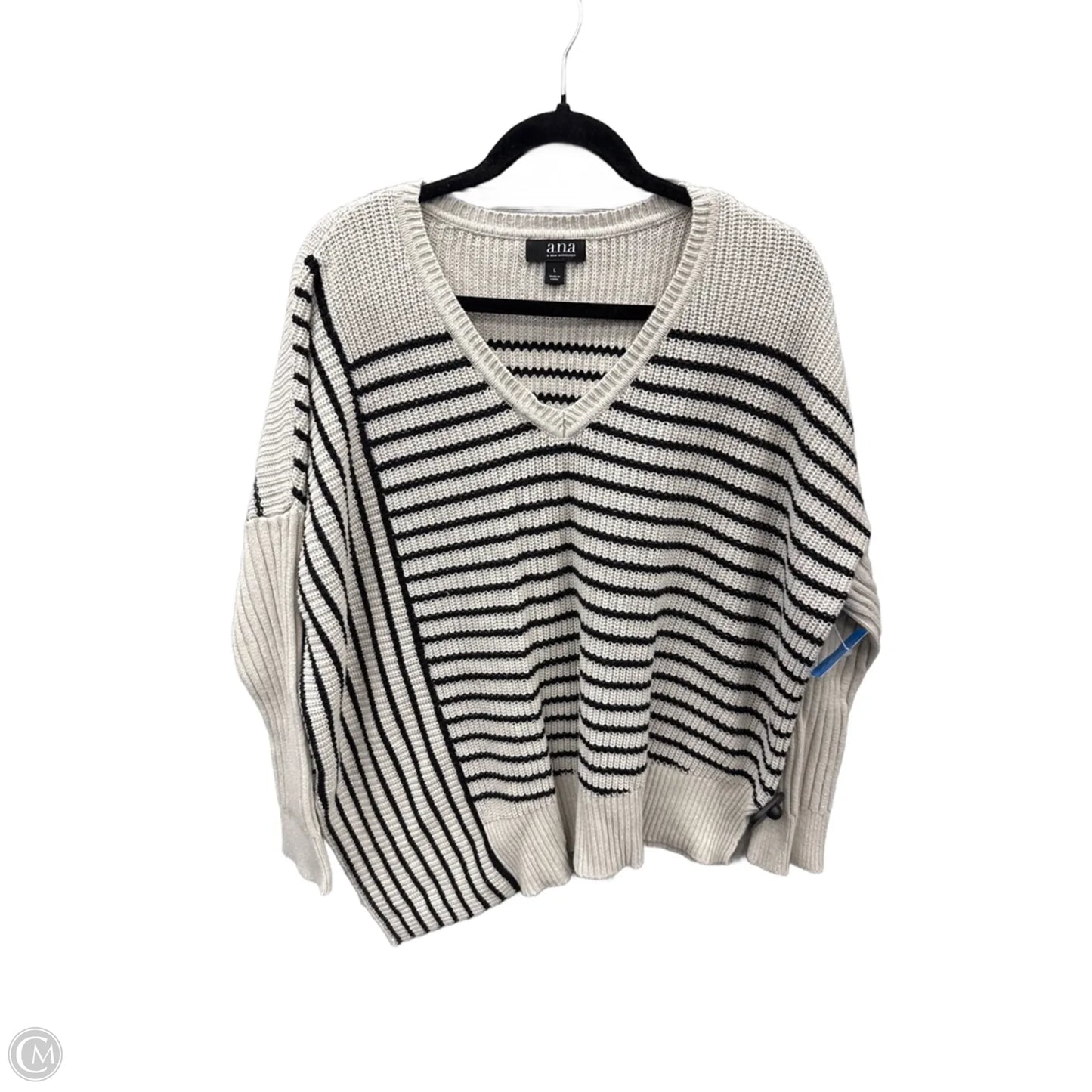 Sweater By Ana In Striped Pattern, Size: L