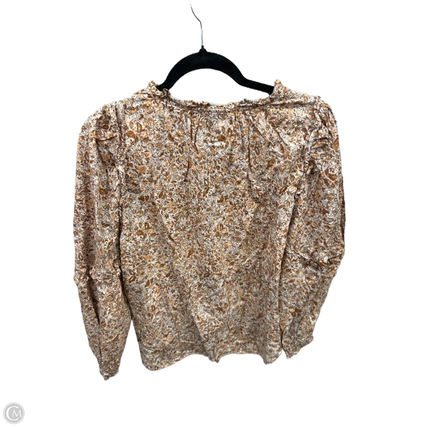 Blouse Long Sleeve By Universal Thread In Floral Print, Size: M