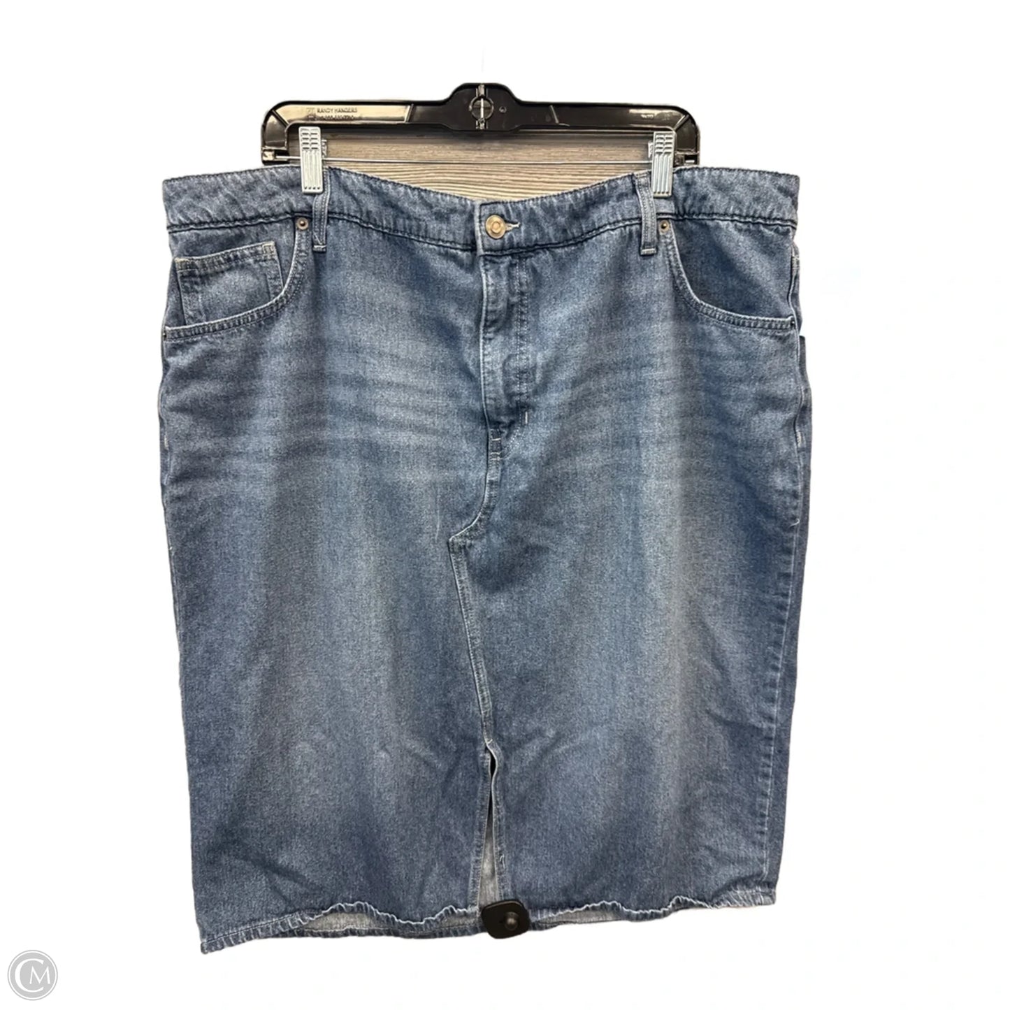Skirt Midi By Terra & Sky In Blue Denim, Size: 20
