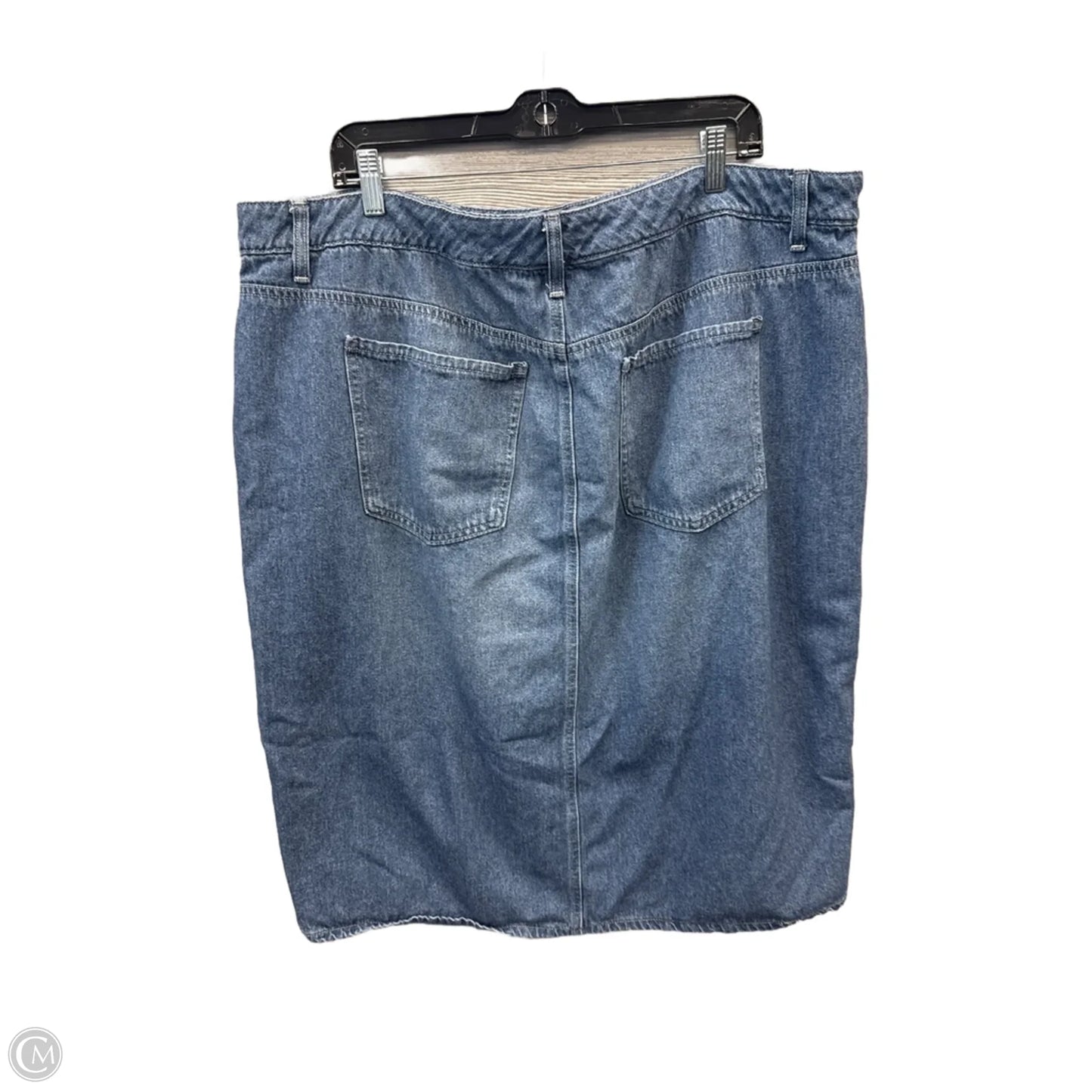 Skirt Midi By Terra & Sky In Blue Denim, Size: 20