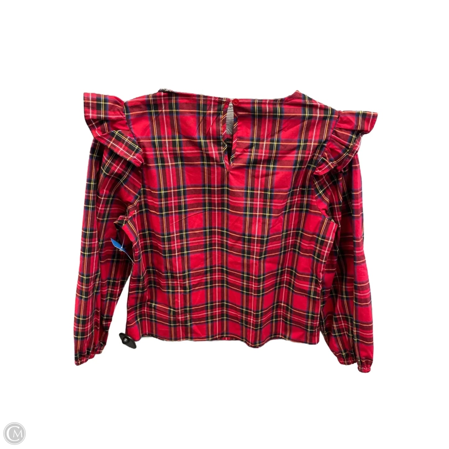 Top Long Sleeve By Mi Ami In Plaid Pattern, Size: M