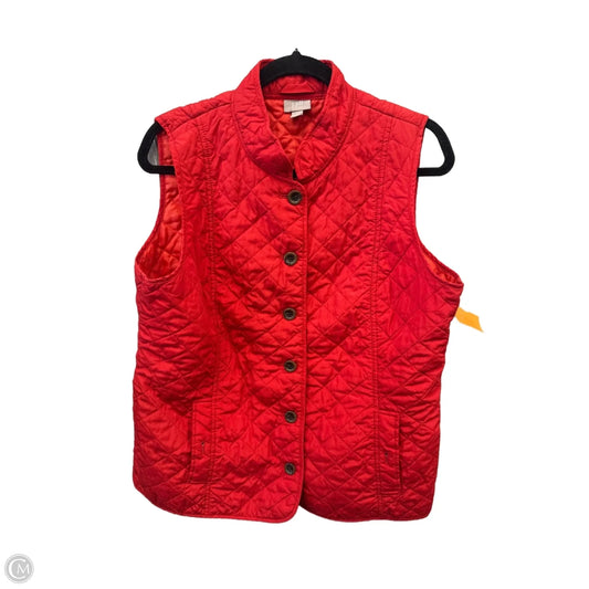Vest Puffer & Quilted By J. Jill In Red, Size: L