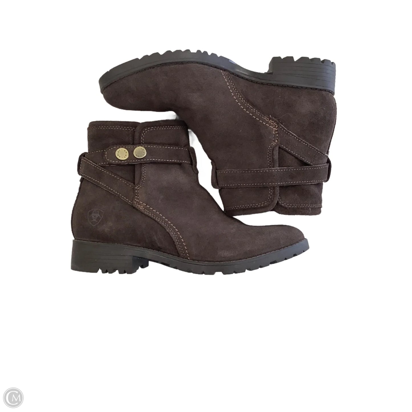 Boots Ankle Flats By Ariat In Brown, Size: 7