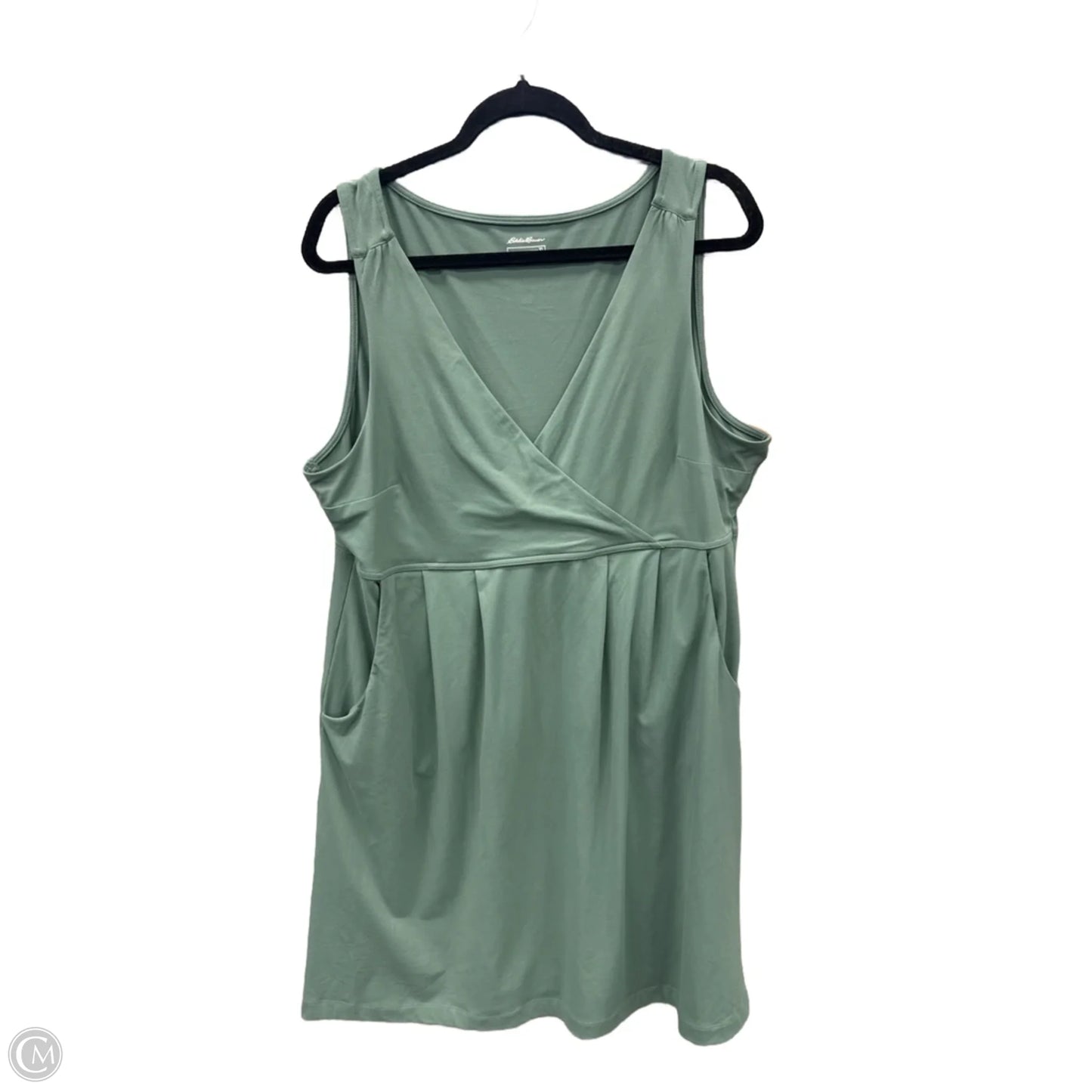 Dress Casual Midi By Eddie Bauer In Green, Size: Xl