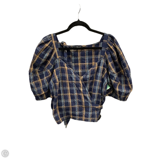 Top Short Sleeve By Madewell In Blue, Size: L