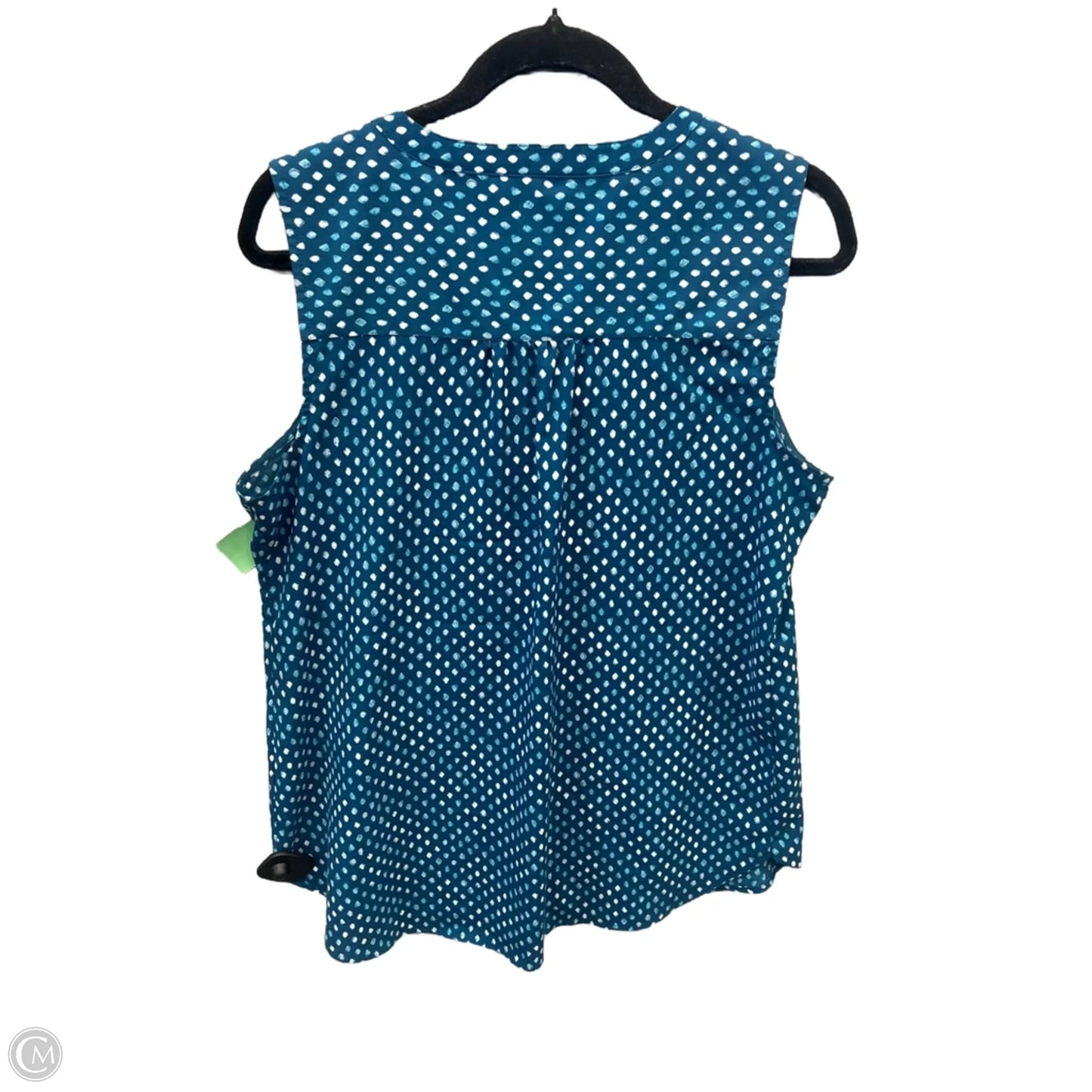 Top Sleeveless By Croft And Barrow In Blue, Size: M