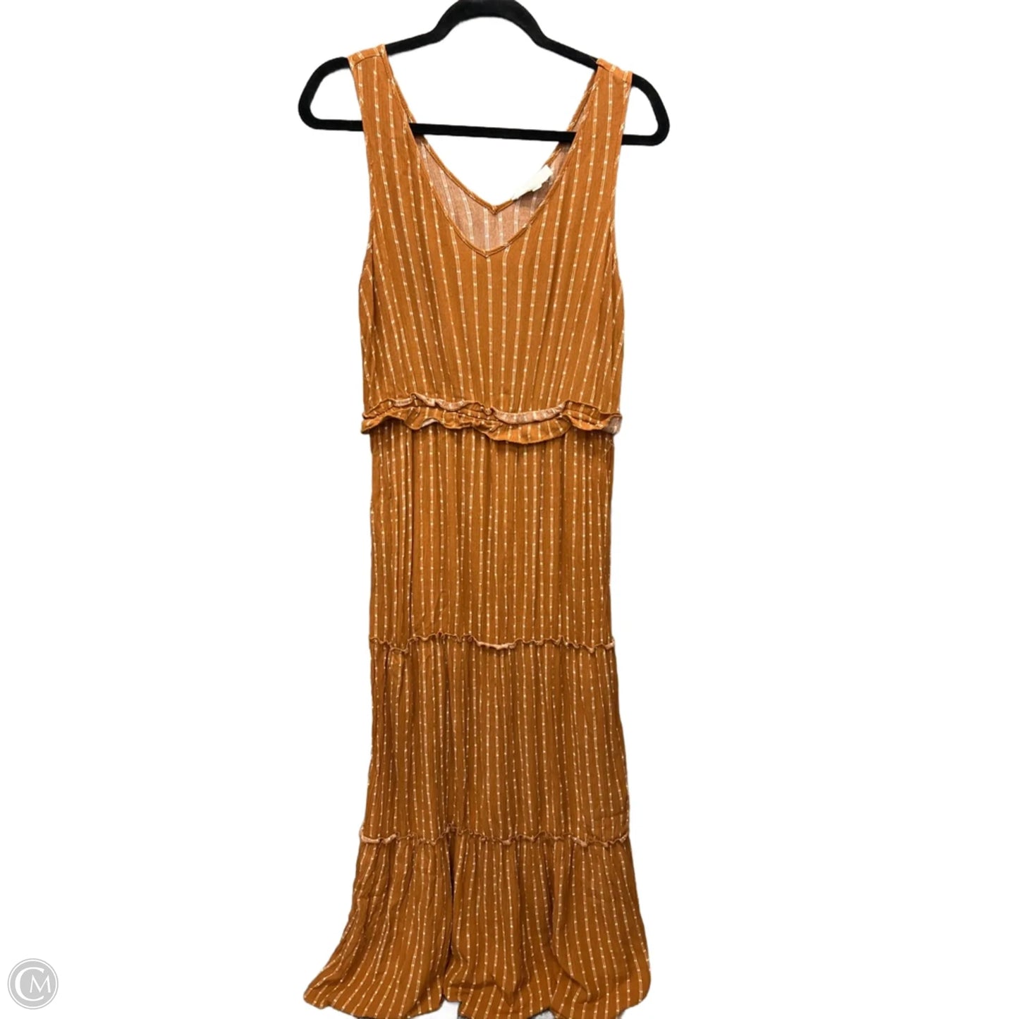 Dress Casual Maxi By Lucky Brand In Brown, Size: L