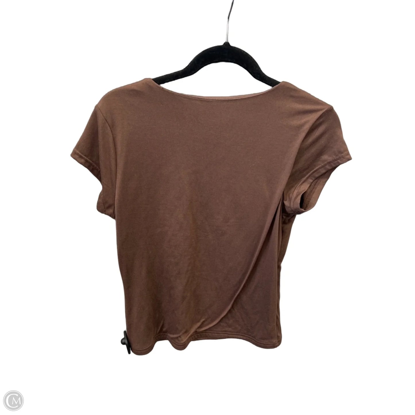 Top Short Sleeve By Faded Rose In Brown, Size: Xl