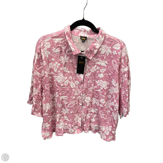 Top Short Sleeve By Lee In Pink, Size: 2x