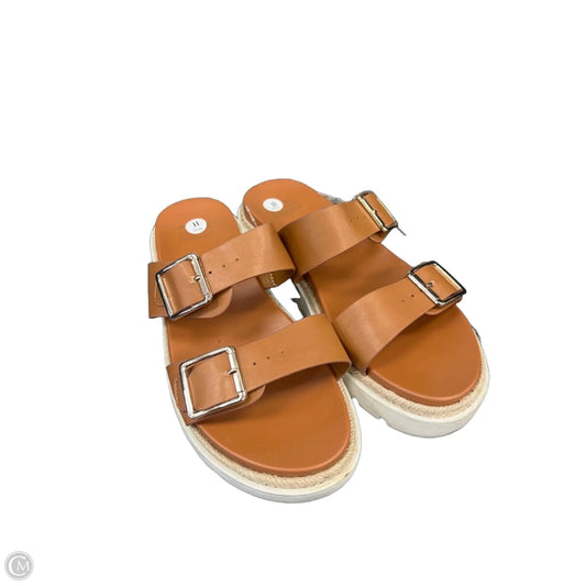 Sandals Heels Platform By Madden Nyc In Brown, Size: 11