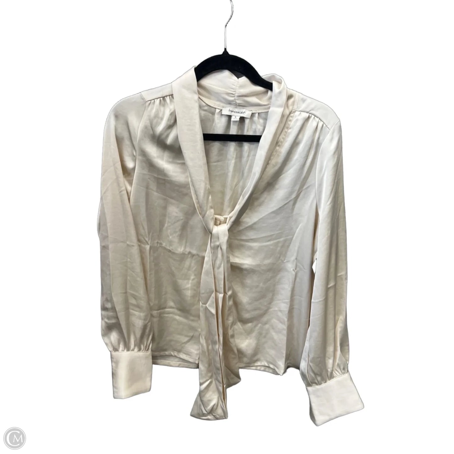 Top Long Sleeve By Francesca's In Cream, Size: L