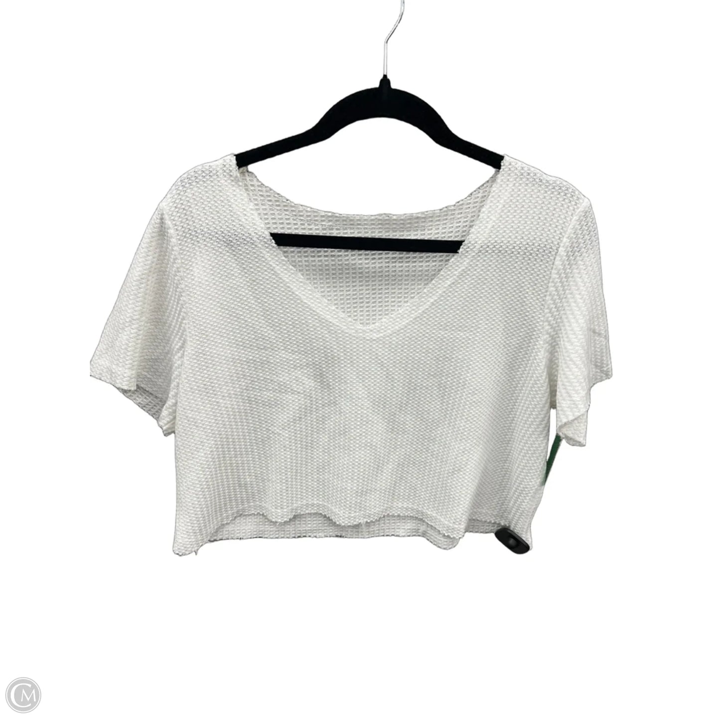 Top Short Sleeve By Shein In White, Size: L