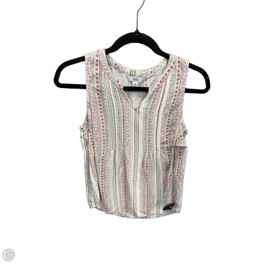 Top Sleeveless By Croft And Barrow In Floral Print, Size: Xs