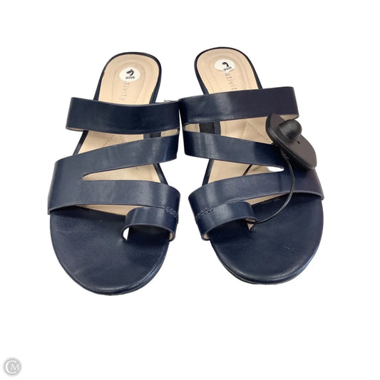 Sandals Heels Wedge By Clothes Mentor In Blue, Size: 6