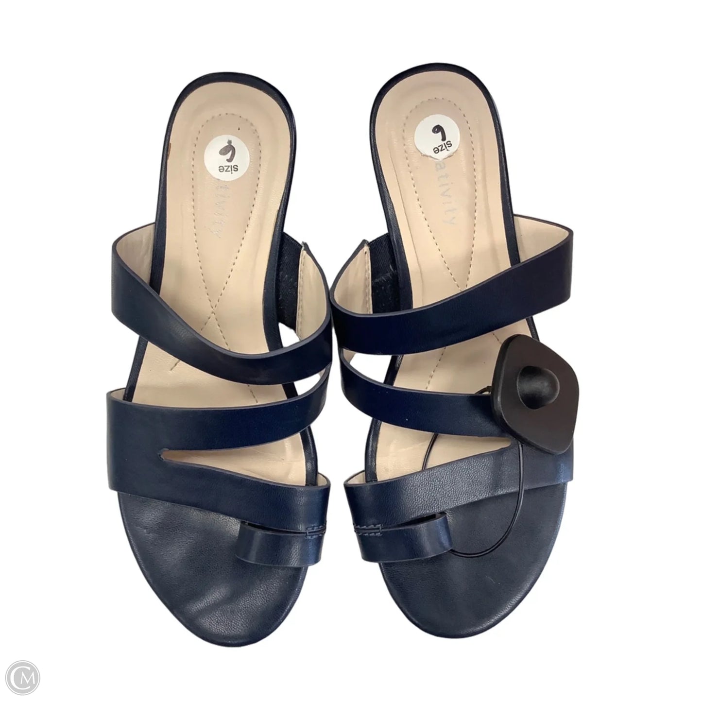 Sandals Heels Wedge By Clothes Mentor In Blue, Size: 6