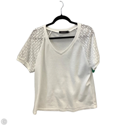Top Short Sleeve By Merokeety In White, Size: Xl