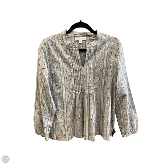 Top Long Sleeve By Pure Jill In Floral Print, Size: M