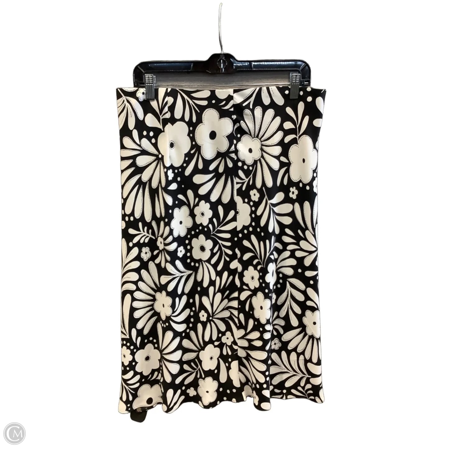 Skirt Midi By Ann Taylor In Black & White, Size: 12