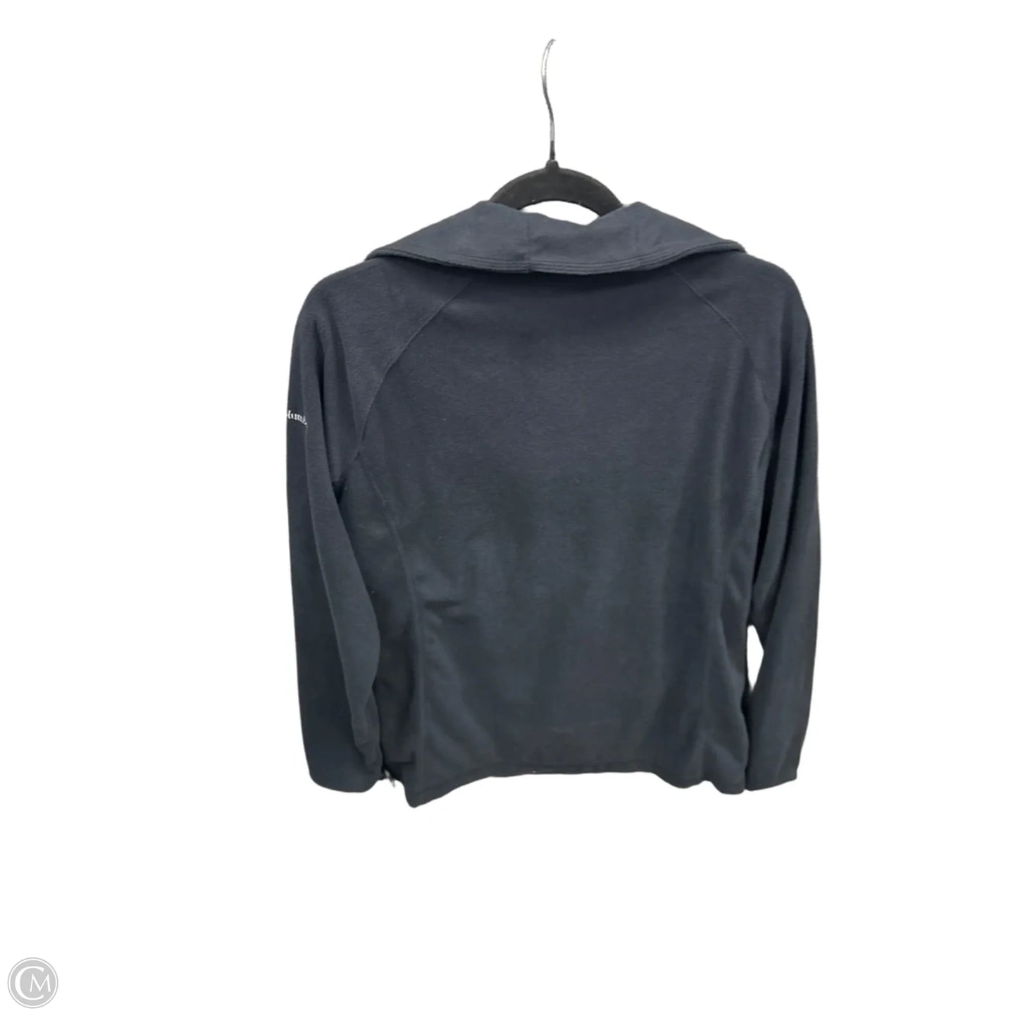 Athletic Top Long Sleeve Collar By Columbia In Black, Size: L