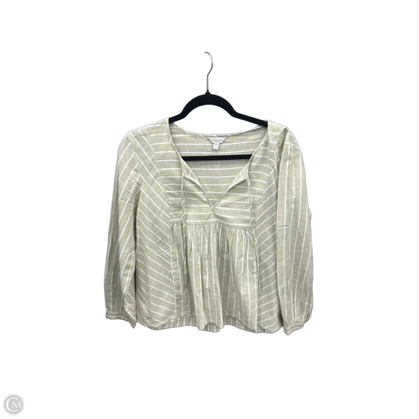 Top Long Sleeve By Lucky Brand In Green, Size: M