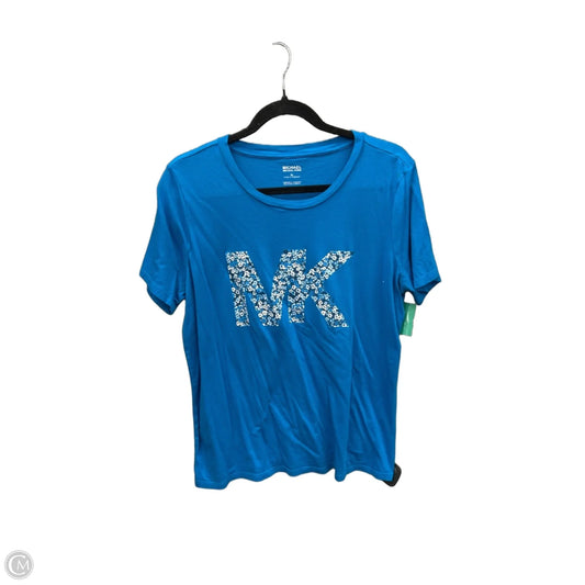 Top Short Sleeve By Michael By Michael Kors In Blue, Size: Xl