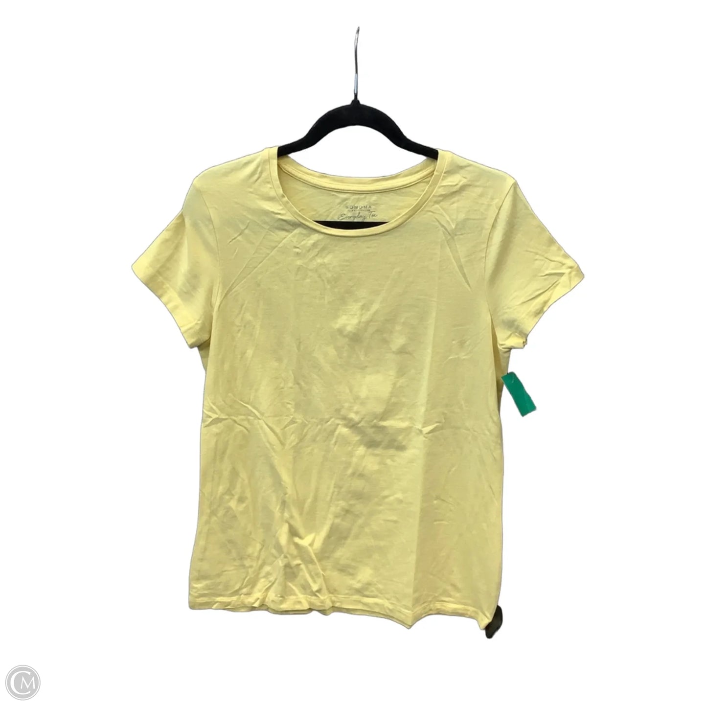 Top Short Sleeve By Sonoma In Yellow, Size: L