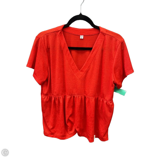 Top Short Sleeve By Clothes Mentor In Red, Size: M
