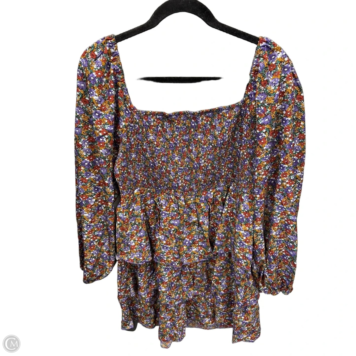 Dress Casual Short By Clothes Mentor In Floral Print, Size: Xl